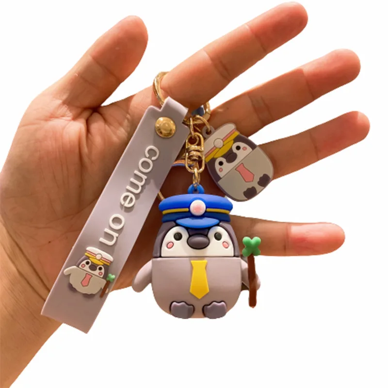 

Penguin Cartoon Keychain Silicone Anime Doll Car Bag Pendant Children Toys PVC Couple Fashion Key Ring Creative Gift Jewelry