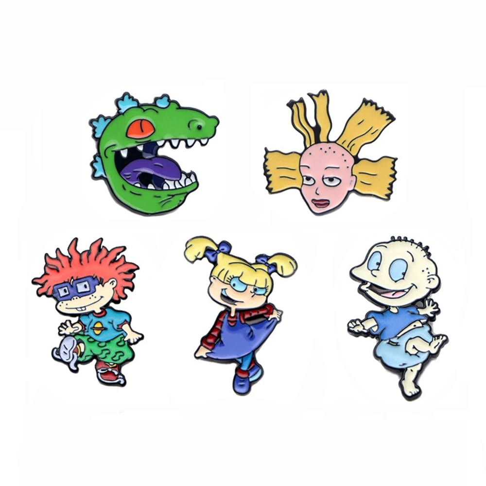

L2607 Badges With Anime Figure Dinosaur Metal Enamel Pins and Brooches Clothes Lapel Pins Briefcase Backpack Accessories Gifts