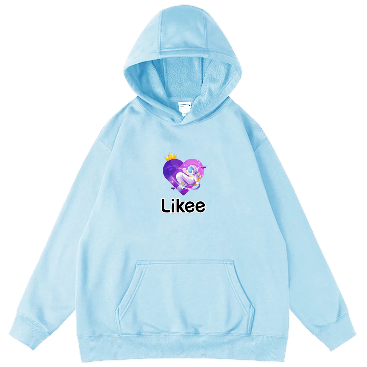 

Russia App LIKEE Men Pullover Hooded Hoodies New Unisex Graphic Unicorn Heart Sweatshirts Men Funny Harajuku Hoodies Streetwear