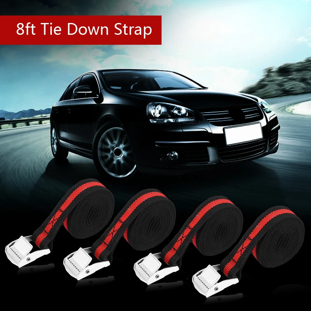 4 шт. 8ft автомобильный грузовой ремень Крепление багажника пряжка из цинкового