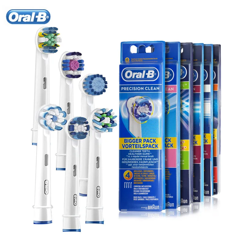 Oral B электрическая зубная щетка с мягкой щетиной 3D белая Точная очистка крестообразной нити сменная насадка для зубной щетки