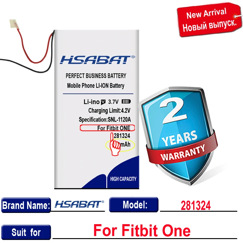 HSABAT 120mAh WL-FBT06 Battery for Fitbit One LSSP281324AB Smartband Smart Wristband New Li-Polymer Lithium Polymer Rechargeable |
