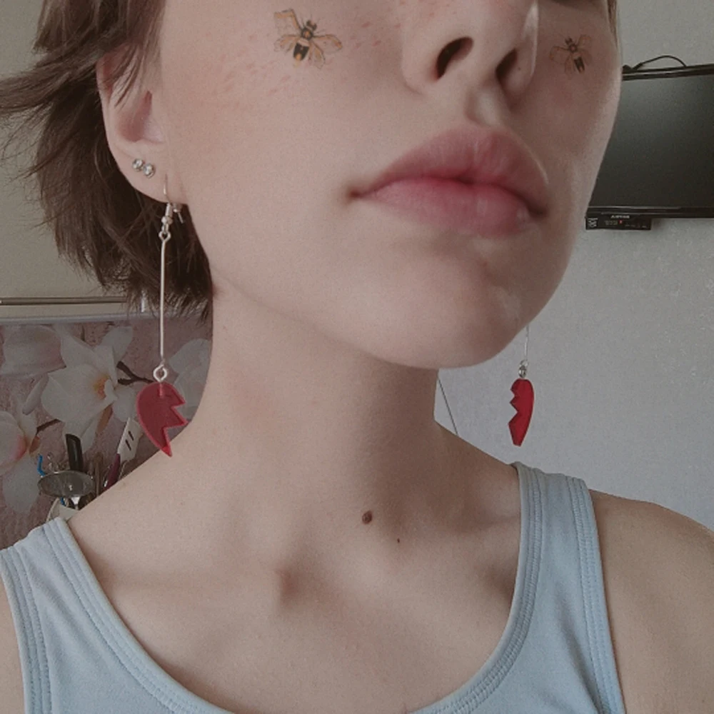 Женские и мужские длинные серьги без отверстий для ушей с аниме Невероятные