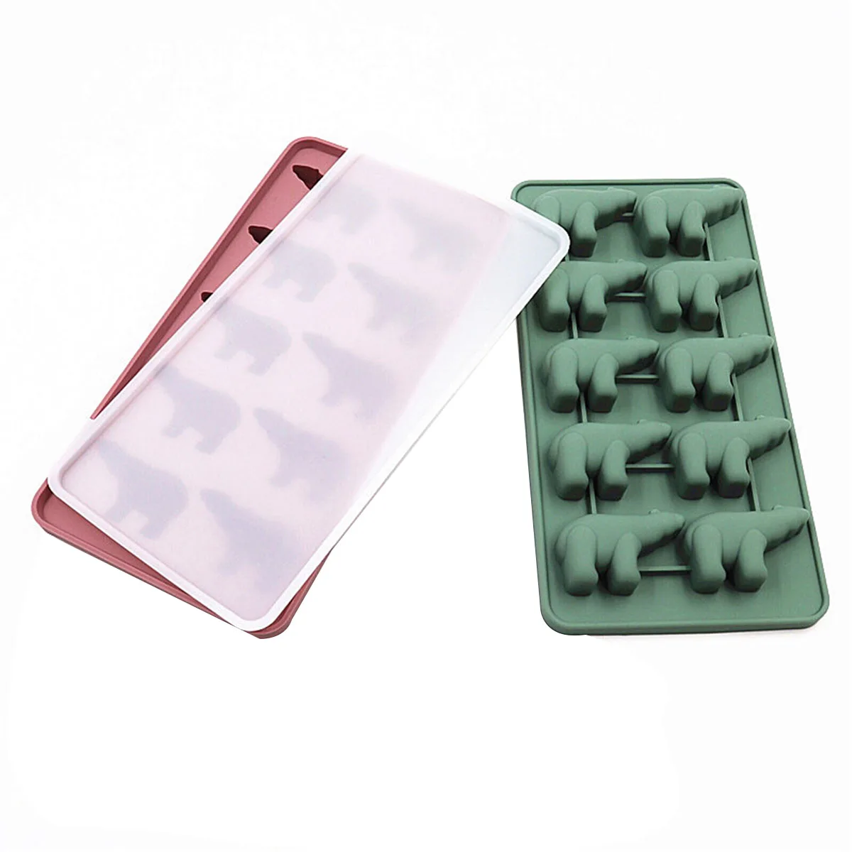 10 решеток ледяной ящик с крышкой милый Полярный Медведь Форма льда Поп