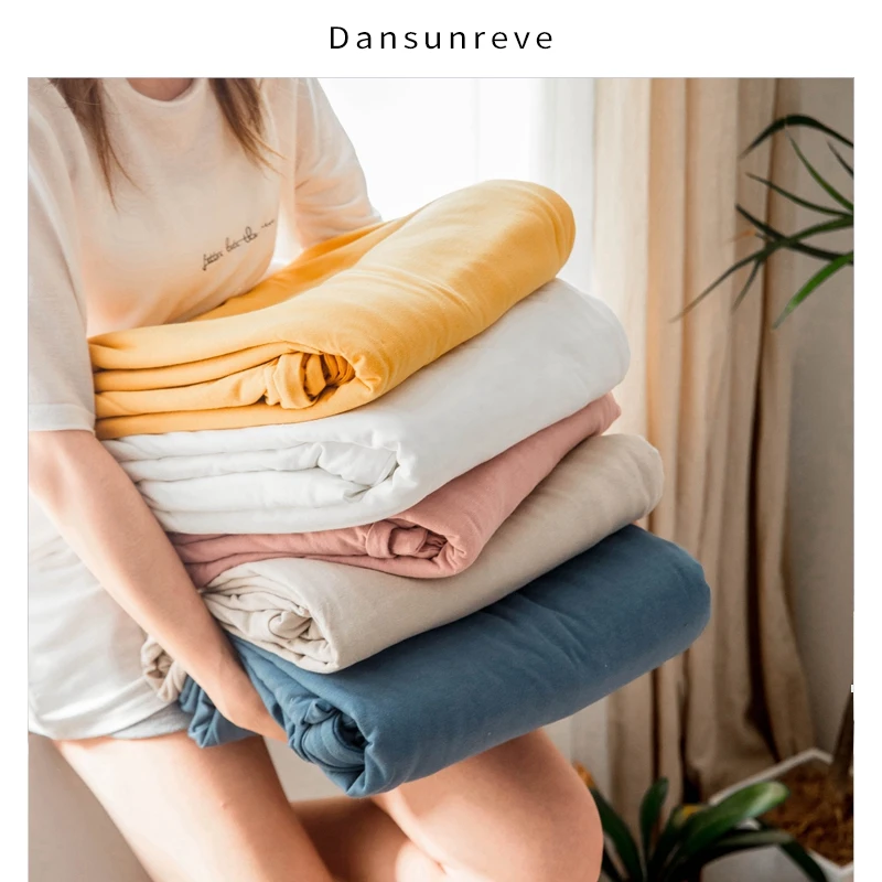 Dansunreve пододеяльник 1 шт. 100% трикотажный хлопок сплошной цвет повседневные