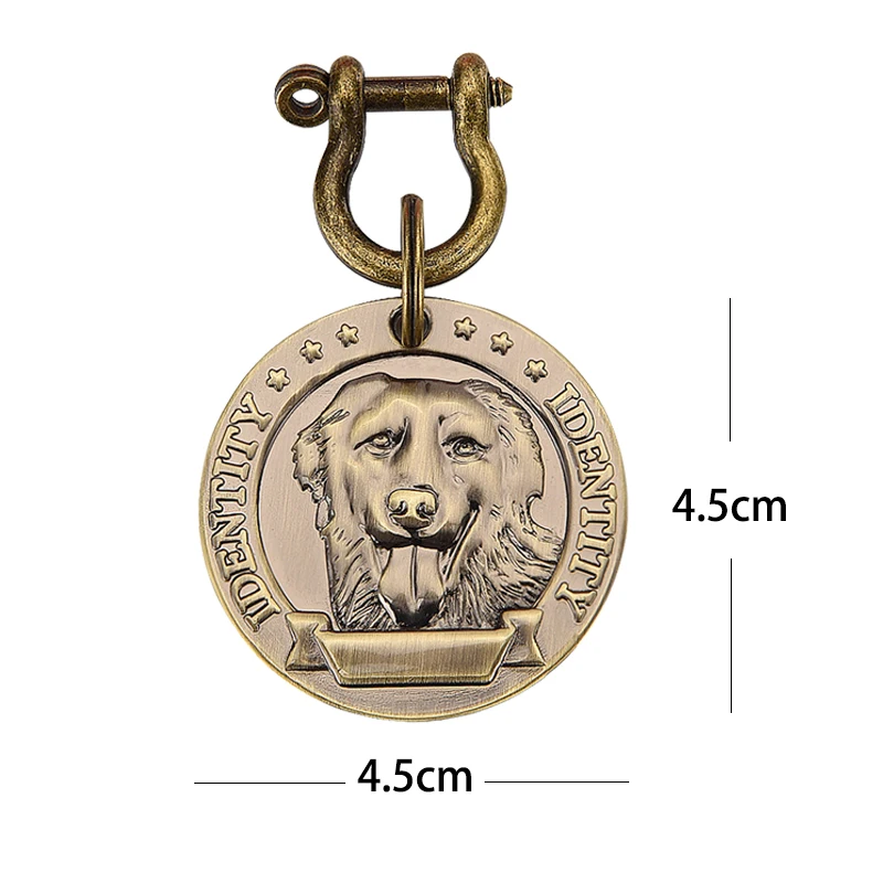 Персонализированные рельефная Медь Dog Tag индивидуально выгравироанные надписи