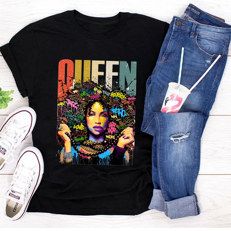 Женская футболка с круглым вырезом коротким рукавом и принтом | одежда