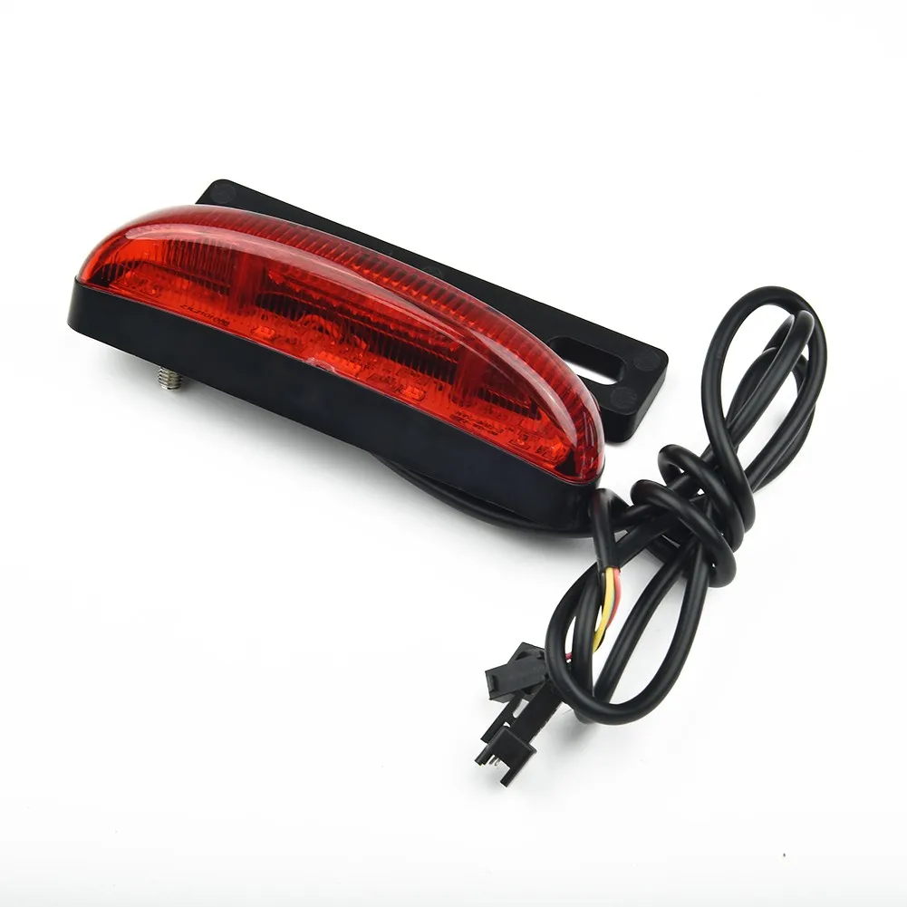 E-bike Rear Light Taillight Led Sm Connector Night Riding Warning Safty Rear Lamp For 36-60v Electric Bicycle Cycling Equipment