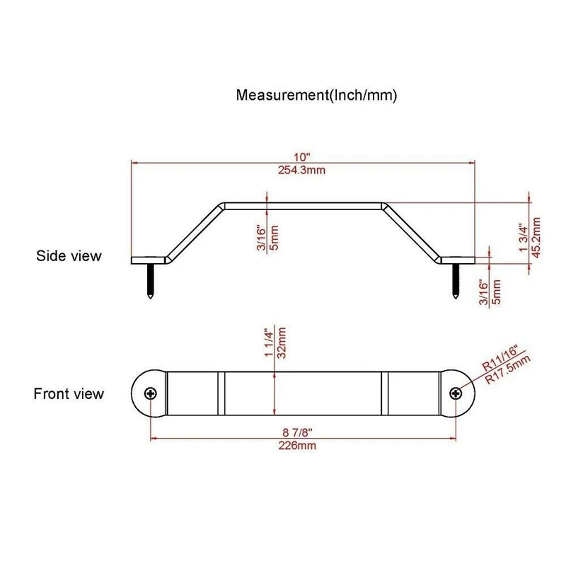 Новый 10 дюймов Боковое крепление ручка для ворот кухонная мебель шкаф ящик винты