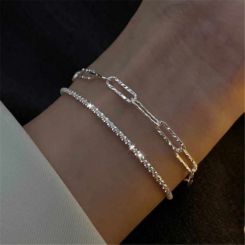 

New Sparkling Gypsophila Exquisite Bracelets for Women Simple Cool Temperament Jewelry Hand Chain Charm Bracelet Girls Jewerly