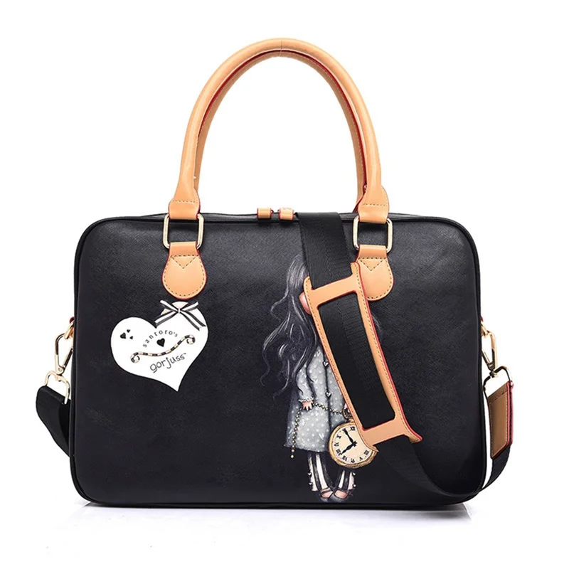 Водонепроницаемая кожаная сумка для ноутбука женский портфель с милым