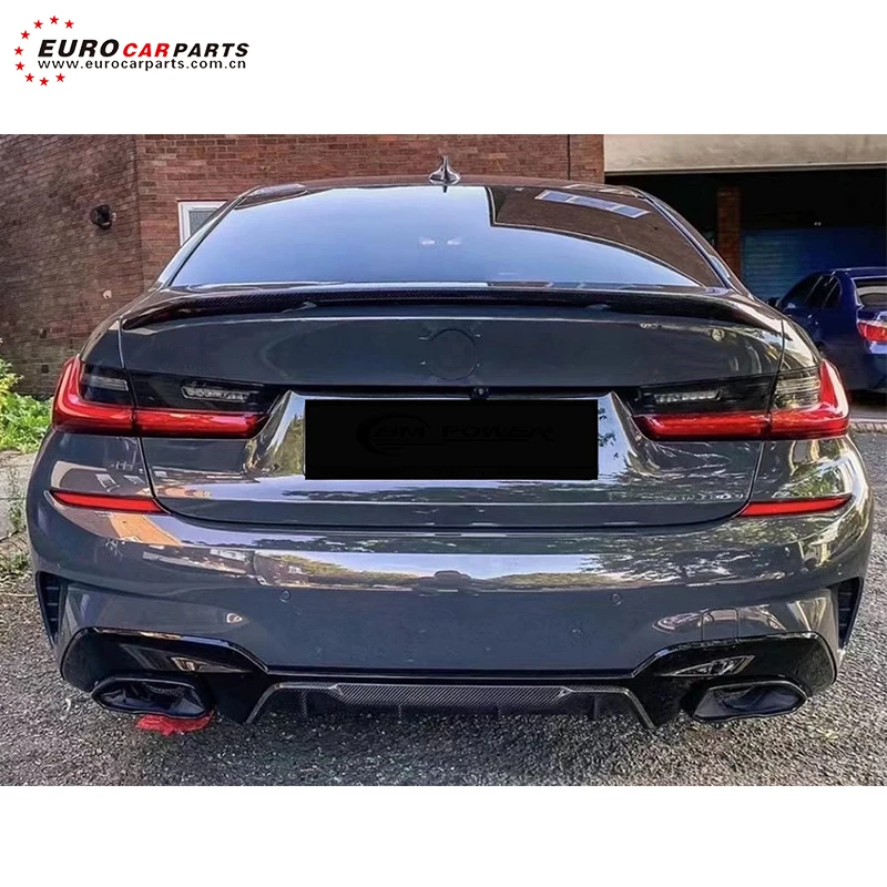 

3series g20 rear diffuser with exhaust tips pp material back lip fit for g20 tail lip g20 Tail pipe