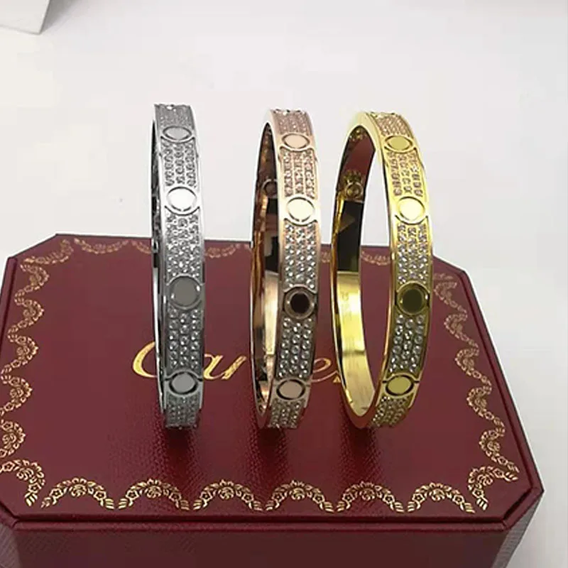 

Bracelet for Woman Lovers Beautiful Bracelets Stainless Steel Rose Gold Bangles Simple Zirconia Bangle Gifts for Woman Wholesale