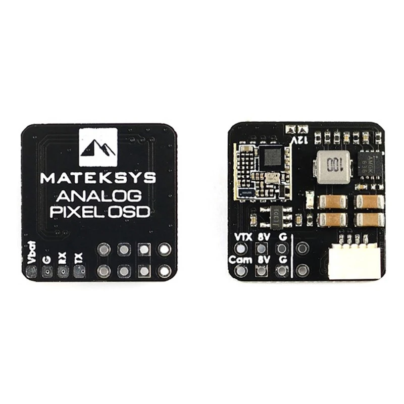 

MATEK Analog Pixel OSD Module 9-30V Support 8V Boost to 12V Voltage Power Regulater for FPV VTX Camera Flight Controller Drone