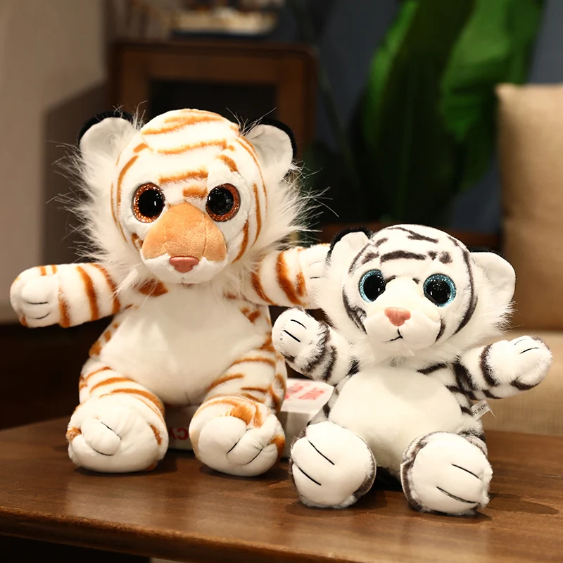 

25-45cm Nice Cute Lifelike Tiger With Big Eyes Plush Toys Stuffed Soft Animals Pillow Dolls For Kids Girls Boys Birthday Gifts