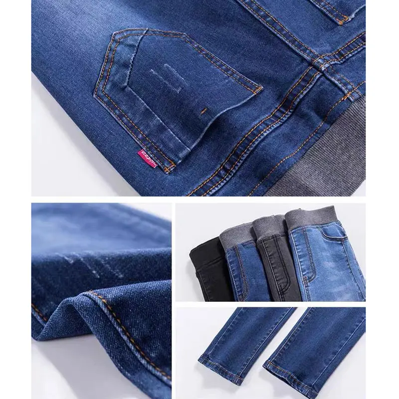 

Oversize High Waist Stretchy Jeans Women Casual Fashion 2021 New Slim Pencil Pants Female Korean Patchwork Basic Denim Trousers
