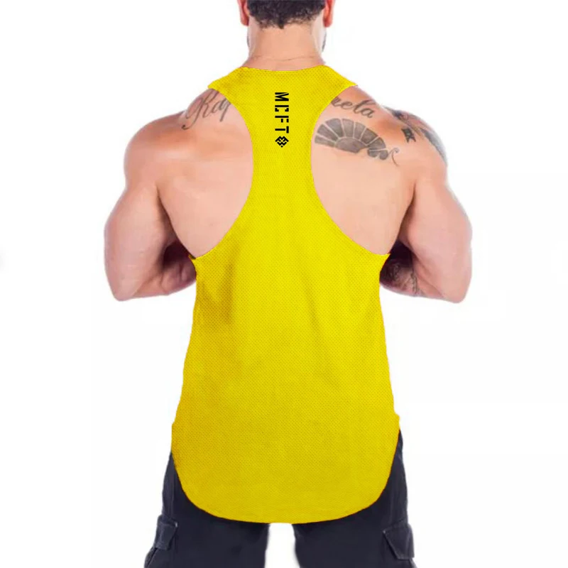 

New Summer Men's Tank Top Men's Clothing Quick Dry Mesh Bodybuilding Sleeveless T Shirt Mens Stringer Running Vest