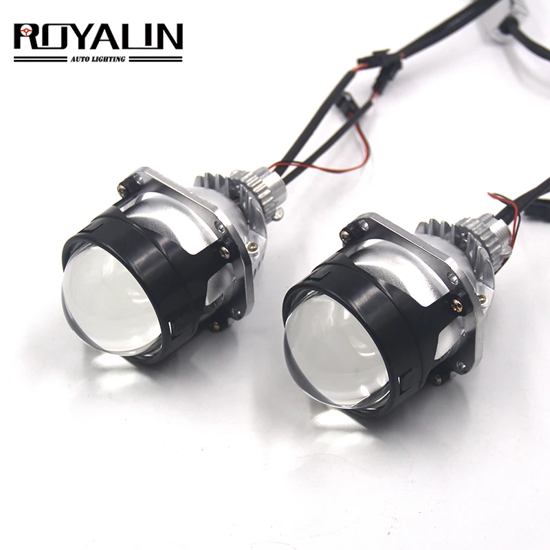ROYALIN 12V 60 Вт мини H1 Bi светодиодный головной светильник проектора линзы 2 5 дюймов
