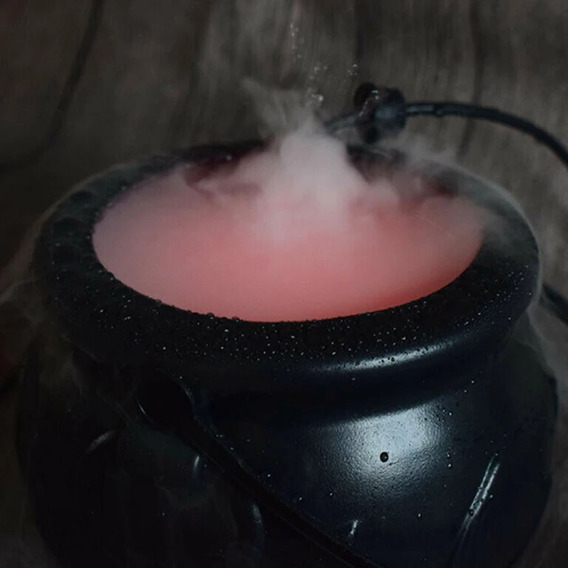 Декорация для Хэллоуина котел создания тумана аппарат меняющий цвет котелок