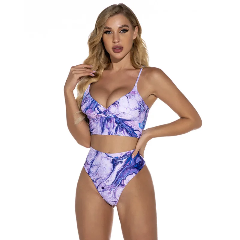 

2021 Sexy Two Pieces Bikini Set Women Bikini With Skirt Swimsuit Female Swimwear Print Biquini Bathing Suits Summer Beach Wear