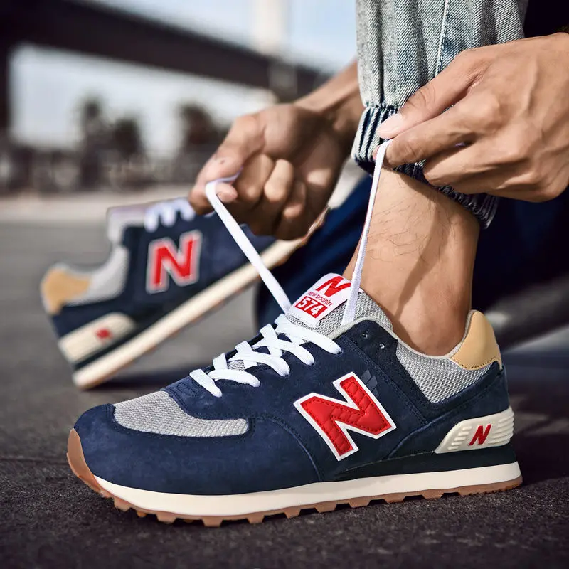 

Sports shoes men's cool running NB leisure plus size summer leather tourism N retro running shoes women