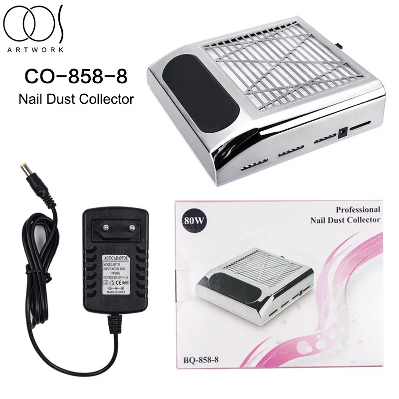 

Nail Dust Vacuum Cleaner with Washable Filter 80W Dust Suction Collector Fan Suction for Manicure Dust No Leaking Nail Tools