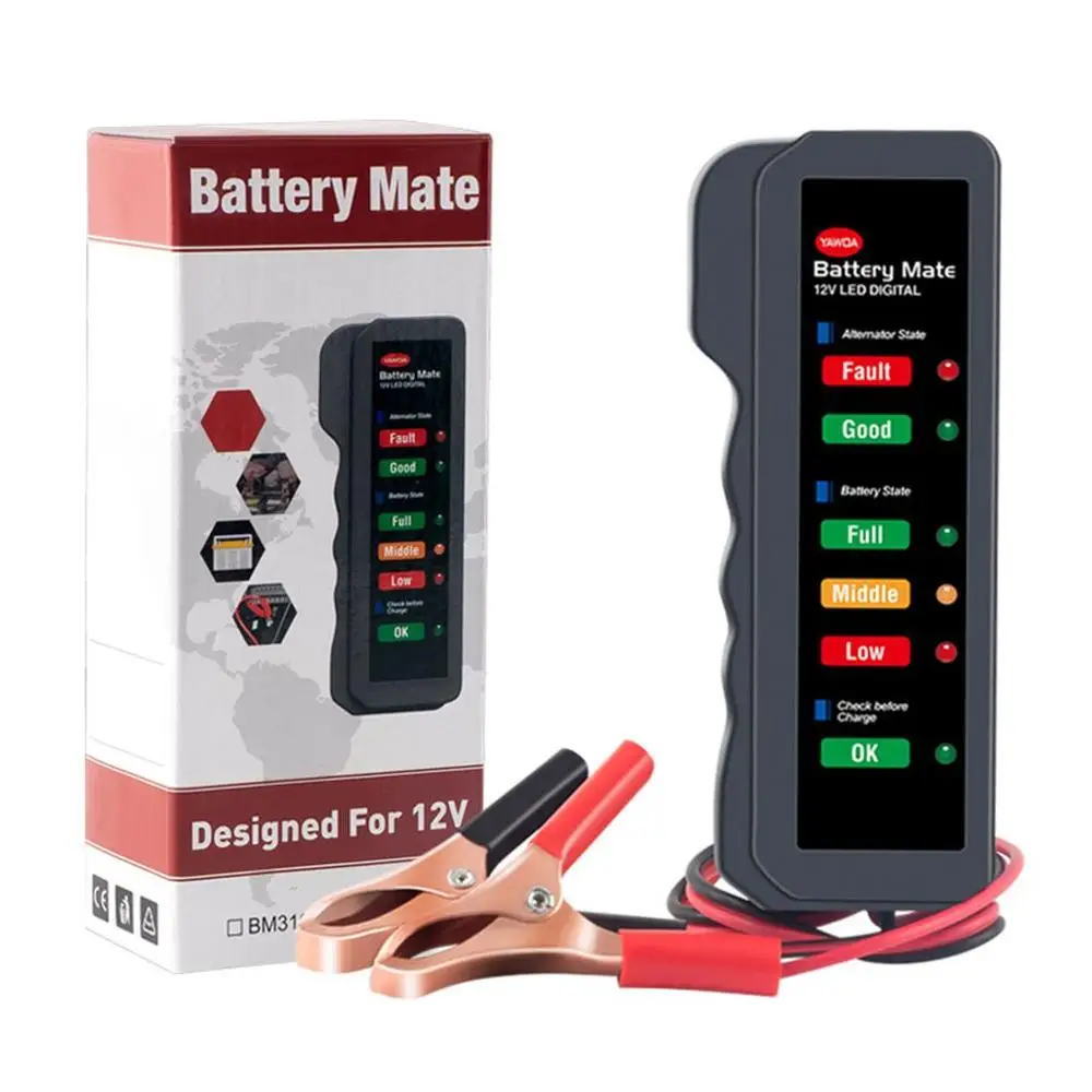 Автомобильный тестер аккумуляторов 12 В для мотоциклов Тестер Аккумуляторов