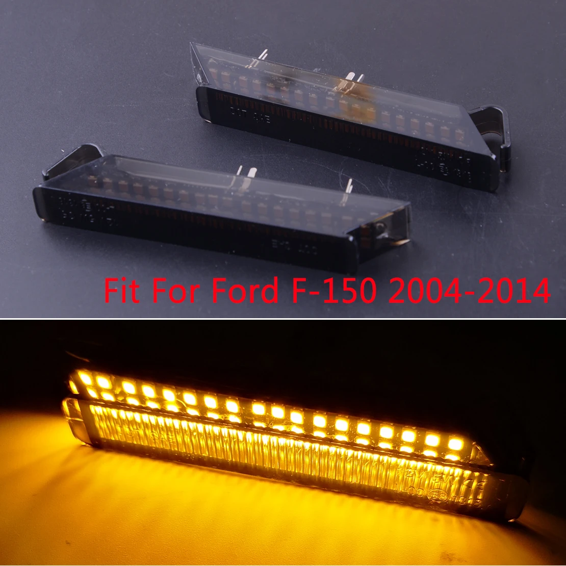 

Beler динамический мигающий дымовой объектив СВЕТОДИОДНЫЙ боковое зеркало под указатель поворота светильник лампа подходит для Ford F-150 2004-2010 ...