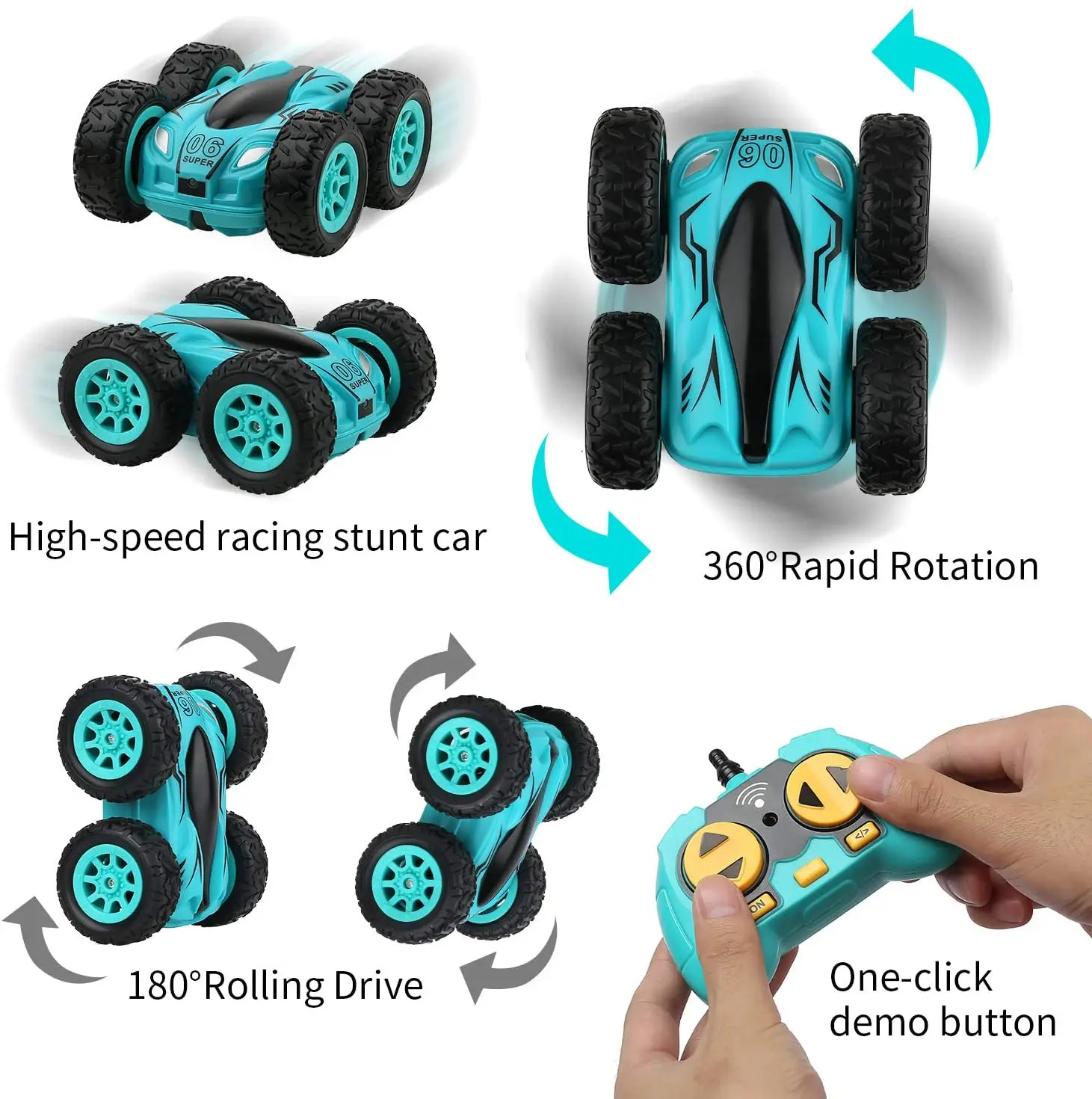 

High Speed Double-sided bounce RC Car 2.4G 4CH Drift Stunt Car Rock Crawler Roll Car Flip Remote Control Cars Kids Toys