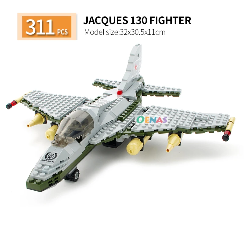 

Military Set Jacques 130 Fighter Building Blocks Tanks Toys For Children Assemble Kits Action Figure Kids Boys Birthday Gifts