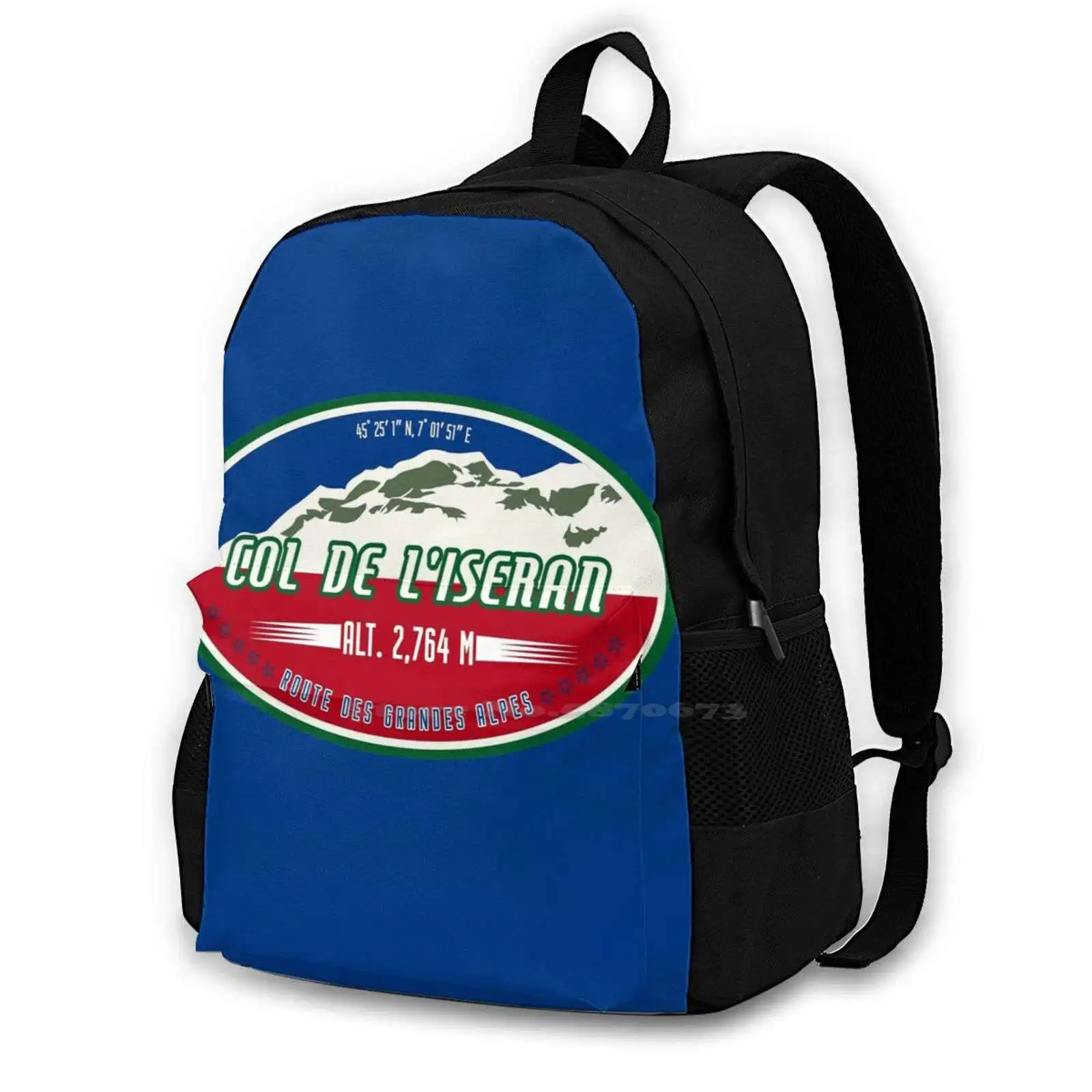 

Col De L'Iseran 01 T-Shirt Sticker - Route Des Grandes Alpes Teen College Student Backpack Laptop Travel Bags Route Des Grandes