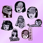 Эмалированная брошь Junji Ito в стиле аниме с ужасными фильмами, модные ювелирные изделия, подарки, металлический рюкзак, шляпа, воротник, значки на лацкан, аксессуары
