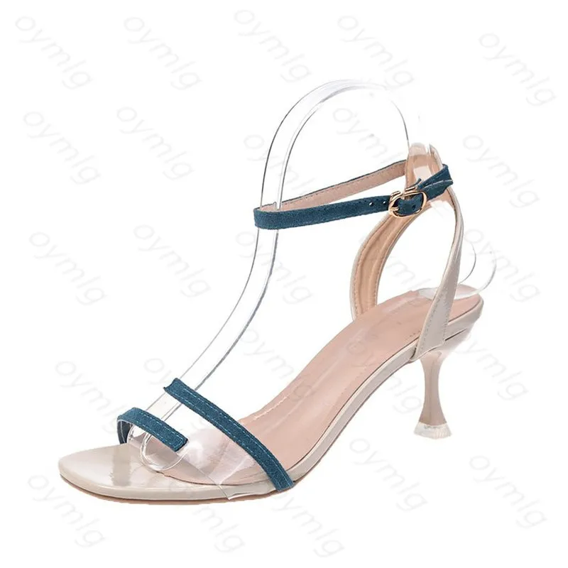 

Sexy Word Buckle Sandals Women 2020 Summer New Fairy Style Smallwild High Heels Fine Heel Fashion Shoes Women Gladiator Open
