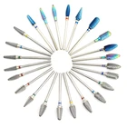 1 шт., фрезы из карбида синего радуги для ногтей, фрезы, вращающиеся фрезы, электрические пилочки для маникюра, инструменты для маникюра