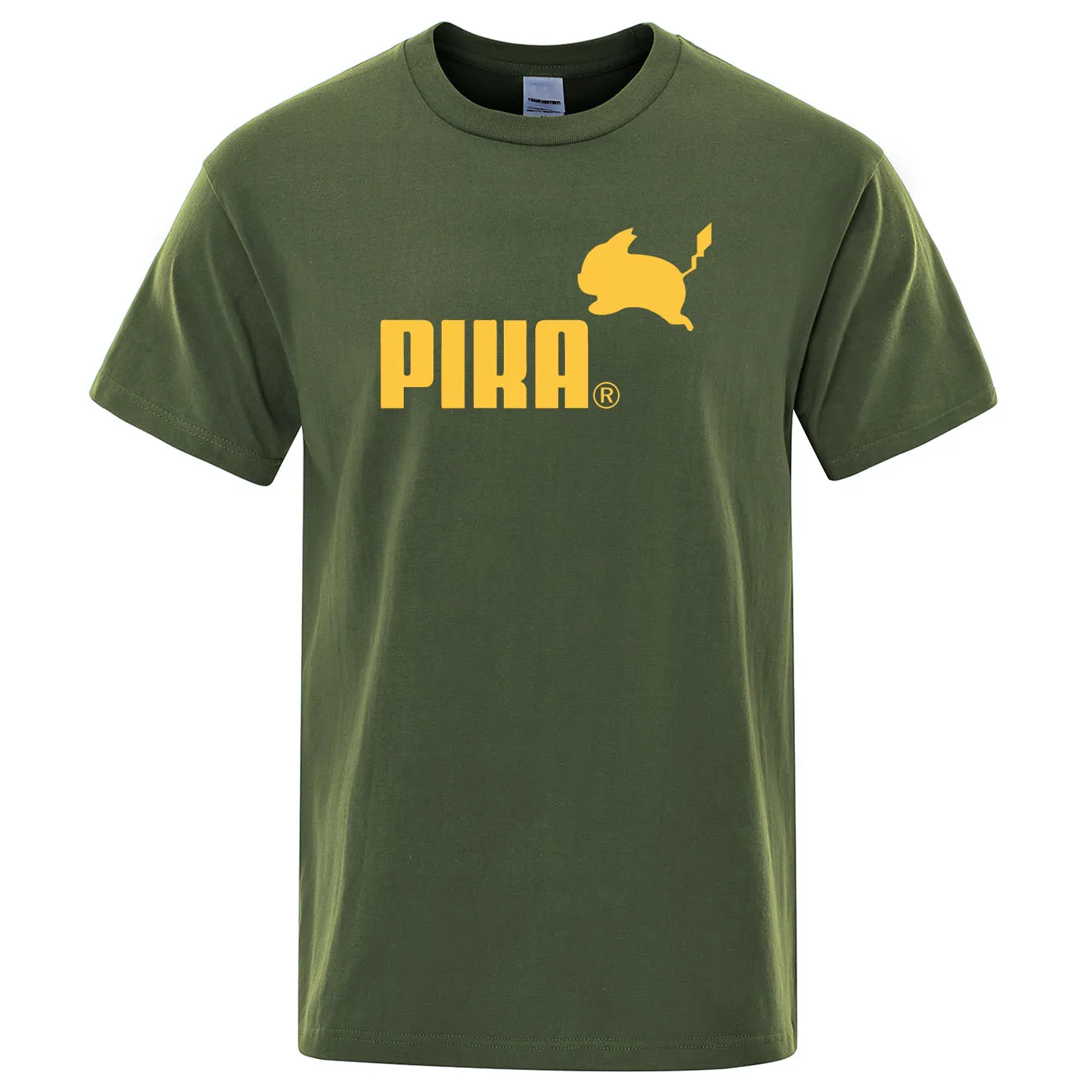 Летняя новая футболка Pika, мужские футболки с японским Аниме Покемон, футболки с Пикачу для мальчиков, хлопковая футболка с коротким рукавом, мужские повседневные футболки, топы
