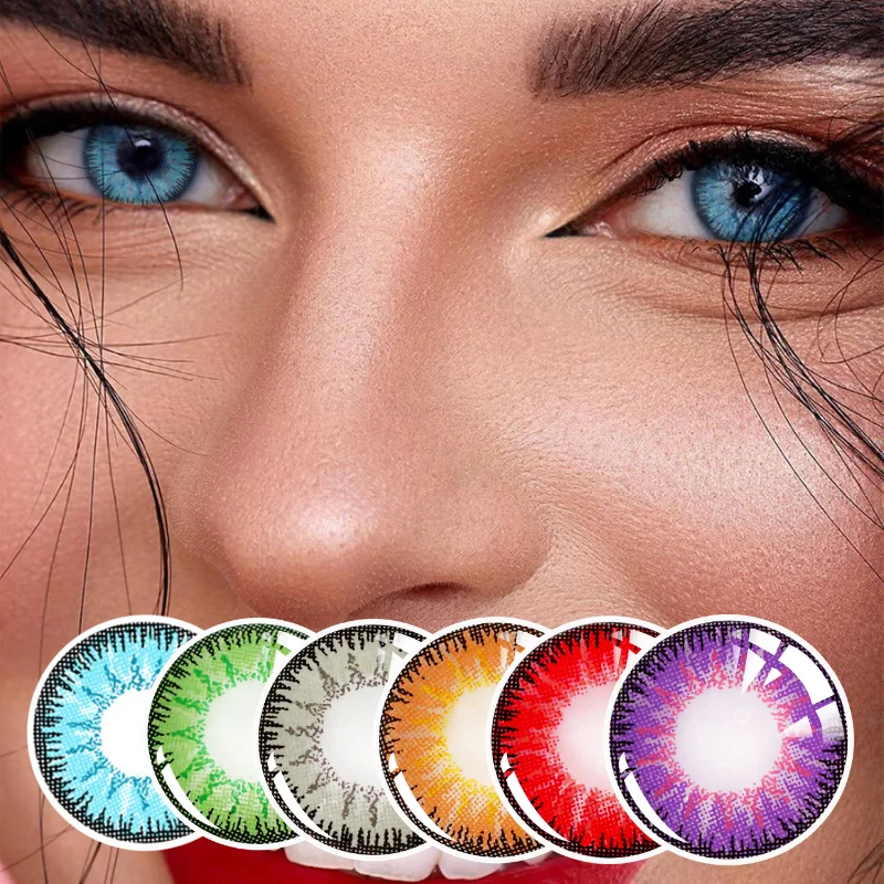 Bio-essence 1 Pair Colored Contact Lenses for Eye Vika Series Color Cosmetic Halloween Contacts for Cosplay Eyes Lenses