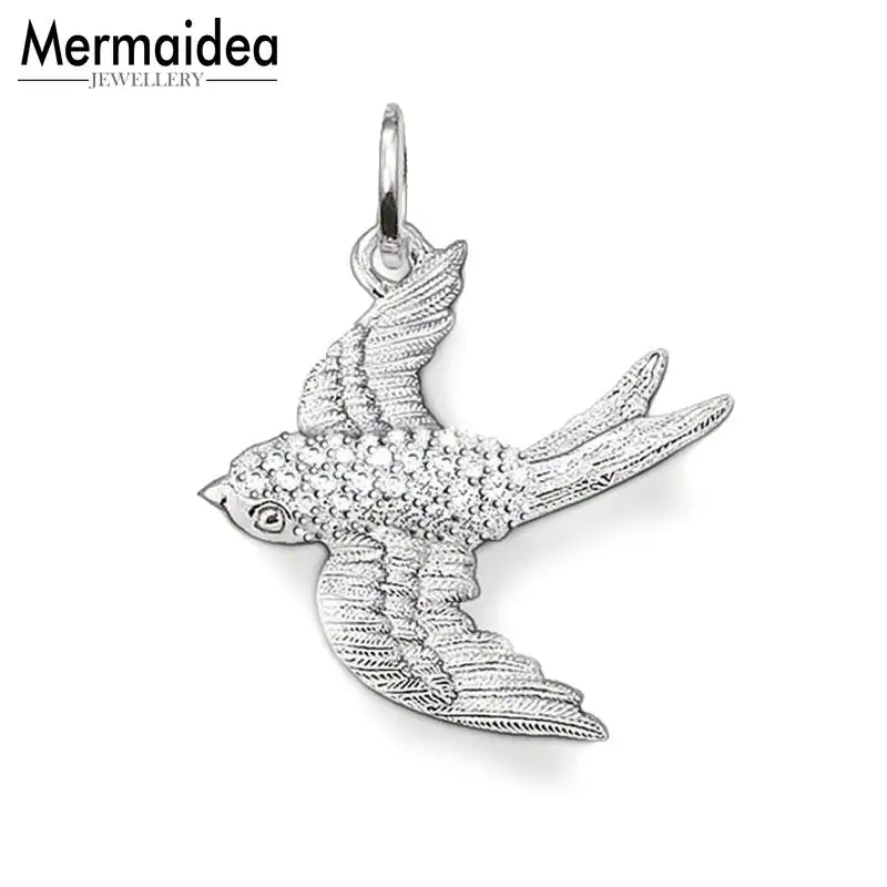 Кулон Ласточка 2020 новинка модное серебряное ювелирное изделие Стильное ожерелье