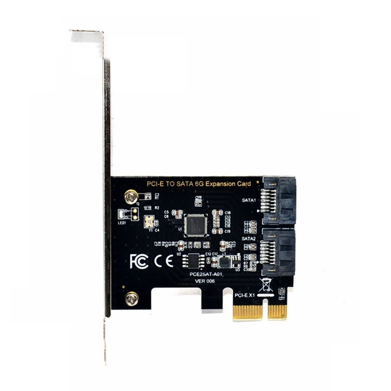 PCI Express SATA 3 плата контроллера 2 порта PCIe III 6 ГБ/сек. внутренний адаптер конвертер