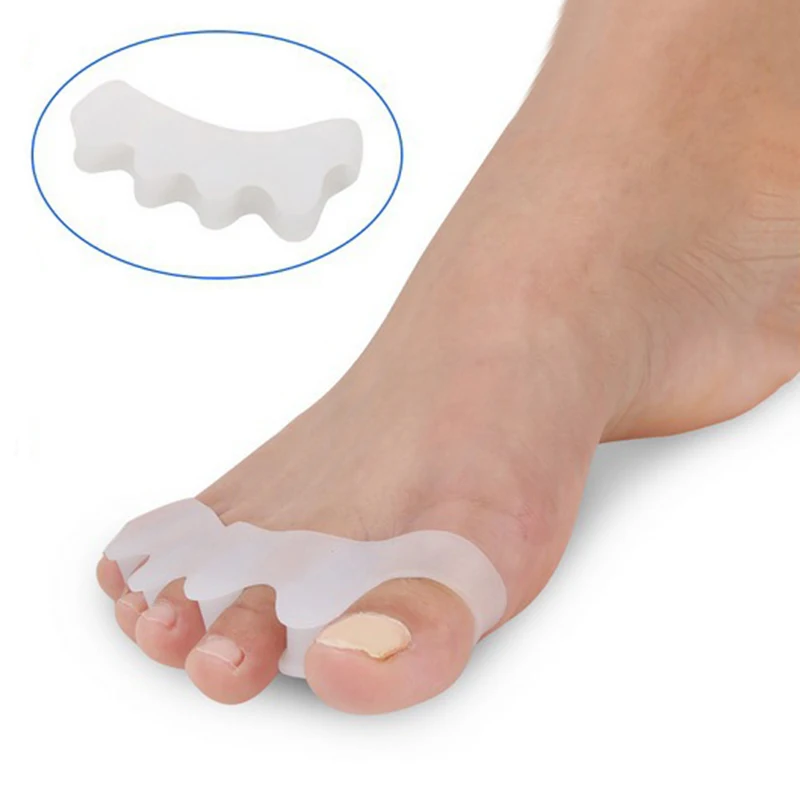 

2pcs Protective Toes Separator Suitable Bunion Hallux Valgus Corrector Silicone Straightener Spacers Stretchers Foot Care Tool