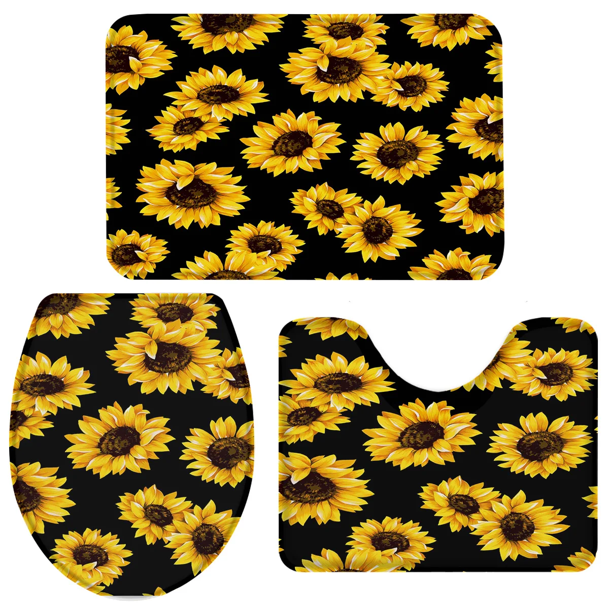 Набор из 3 предметов для ванной комнаты набор натурального желтого подсолнуха