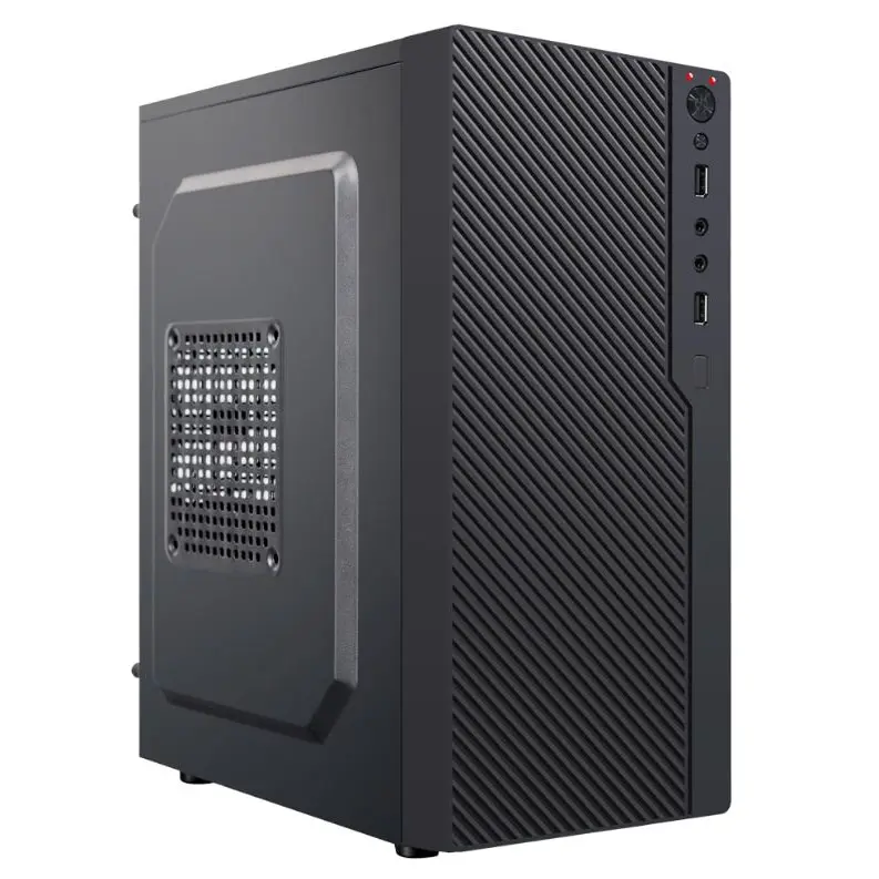 Корпус для компьютера NJoy Daytech CSMN M0000CE CQ01A mATX iATX без БП 2 x USB 2.0 Audio CPU 140 мм no fan окна
