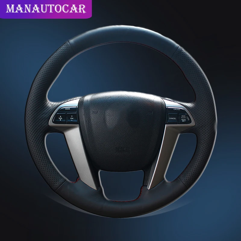 Ручной швейный чехол рулевого колеса автомобиля для Honda Accord 8 2008 2013 Odyssey 2011 2014