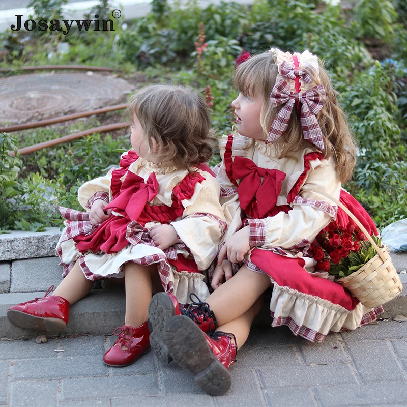 Children Dress for Girls Baby Autumn Long Sleeve Navidad Wedding Dress Girl Ball Gown Lolita Girl Princess Party Vestidos 2022