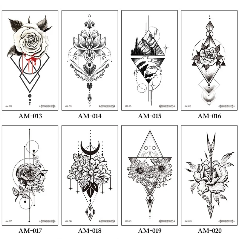 Татуировка Акварельная женская одноразовая Временная водостойкая наклейка для