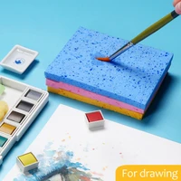 3pcsset paint sponge soft water absorbent colored sponge for watercolorgouacheacrylic painting cleaning tool art supplies