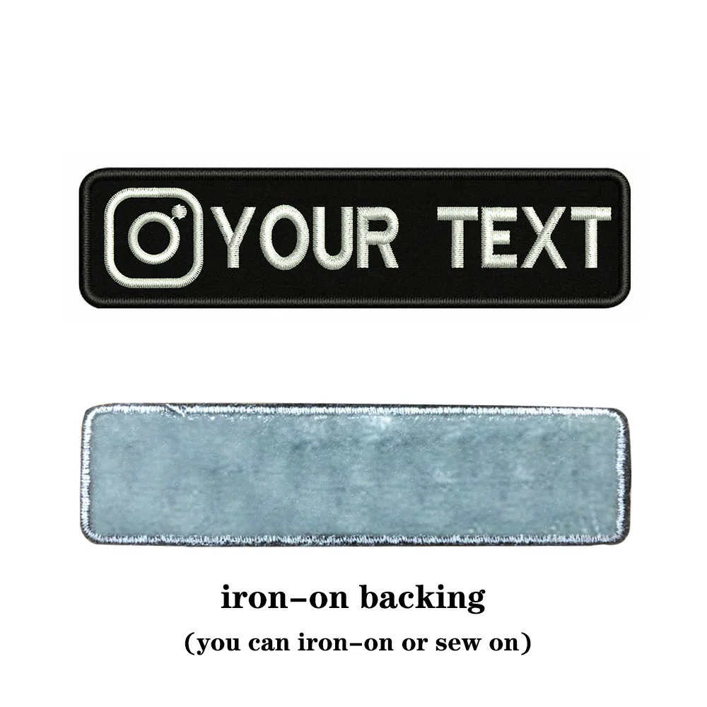 Логотип instagram 10 х2 5 см вышивка имя клиента текстовая нашивка полосы бейдж