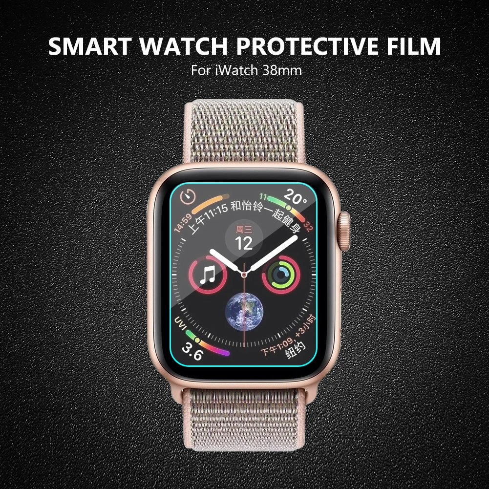 Защитная пленка для экрана для iWatch 4, прозрачное закаленное стекло, взрывозащищенный жесткий защитный экран для apple Smart Watch