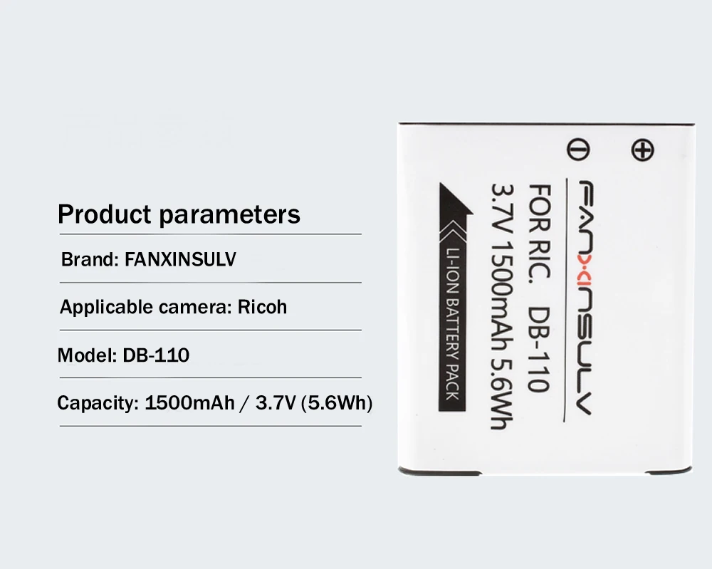FANXINSULV 2Pcs1500mAh DB-110 DB 110 DB110 батарея+ lcd USB двойное зарядное устройство для Ricoh GR III GR3 GRIII батарея для камеры BJ-11 зарядное устройство