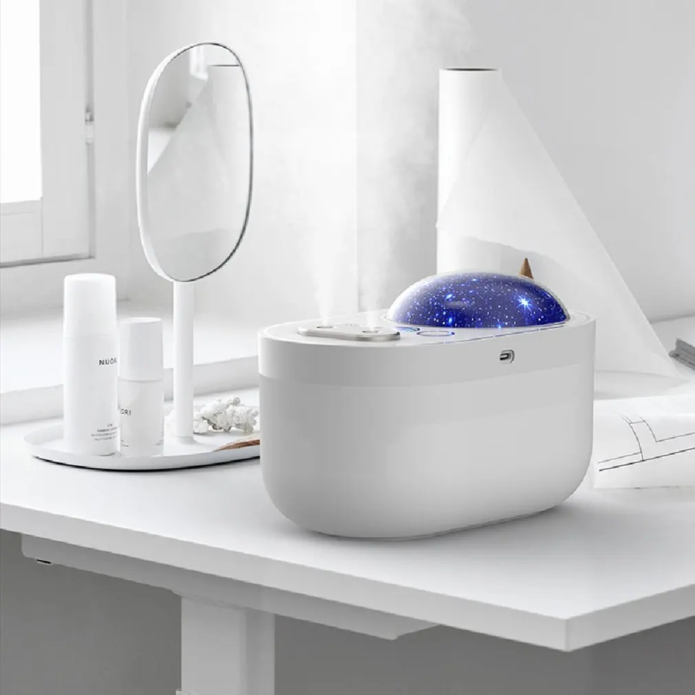 

Brushed Speed Motor Humidifier USB Charging Double Jet Projection Humidifier Large Capacity Indoor Household Mute