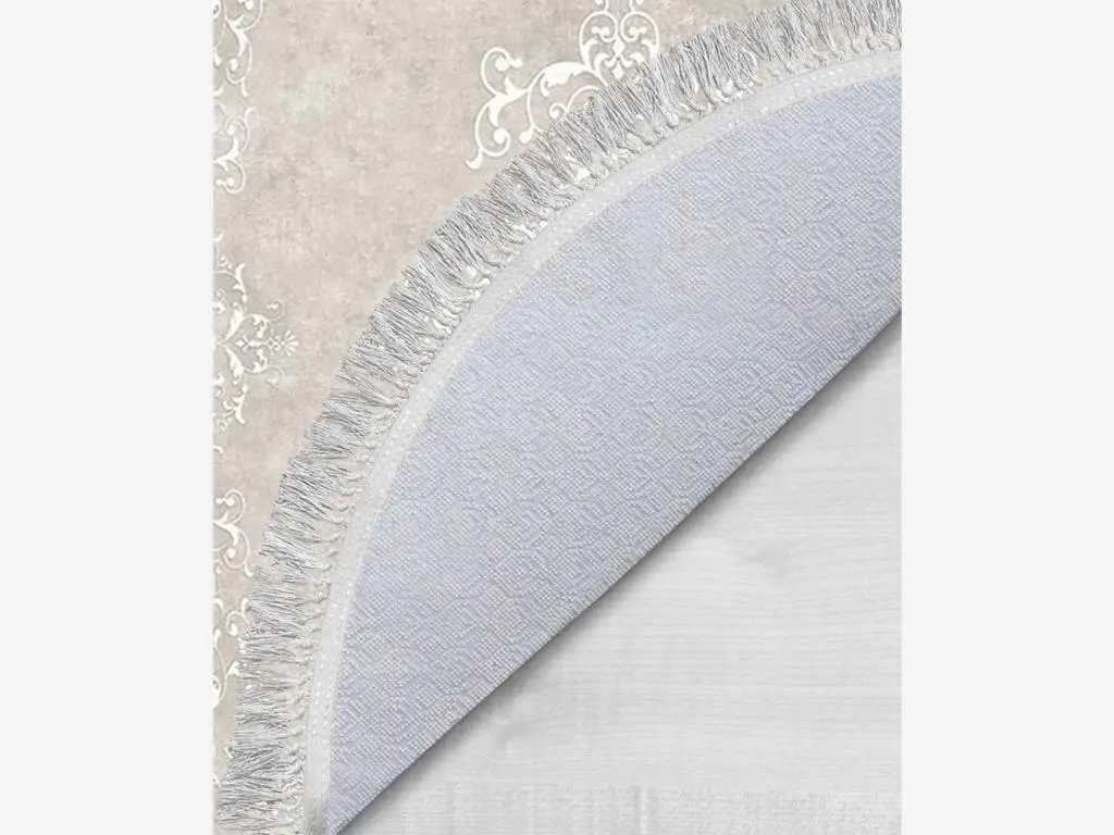 

Oval Fringed 2'li Bath Mat Pad Alberta Cream